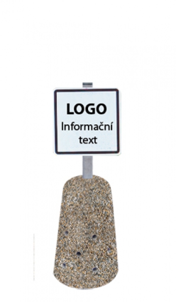 Piesuar betonowy &ndash; z tabliczką informacyjną
